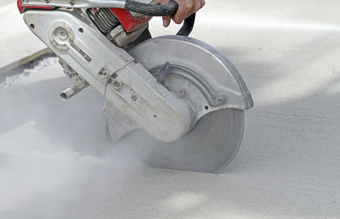 What is the purpose of cutting concrete